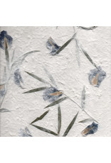 Maulberrbaumpapier blaue Blumen