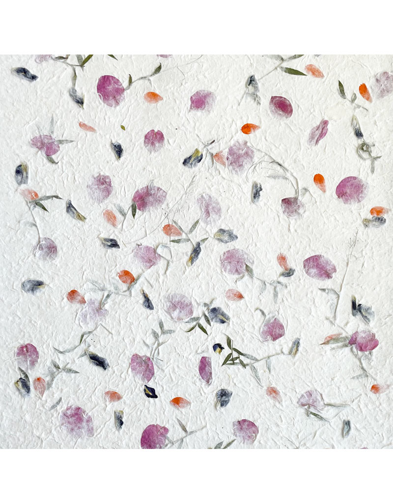 Mulberry papier met bloemenmix