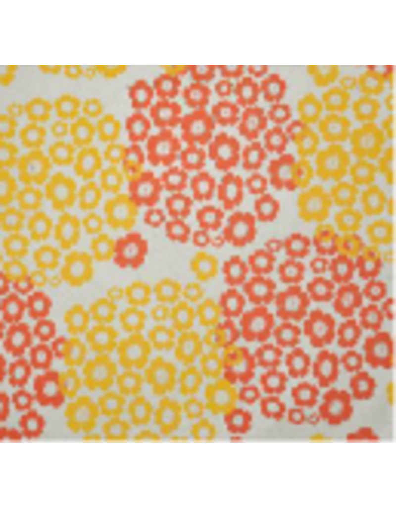 NE006 - Papier lokta avec impression hortensia