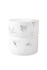 . Eco urn  bekleed met natuurpapier met bloemen