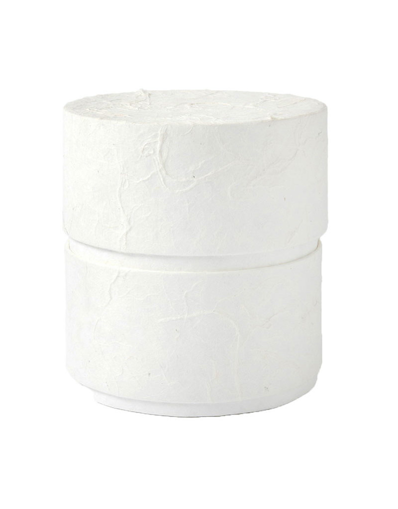 . Eco urn covered with natural paper