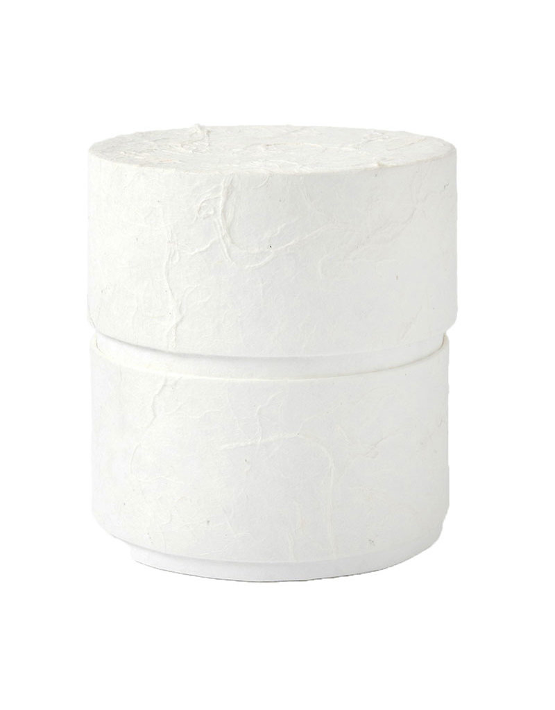 . Öko-Urne mit Naturpapier überzogen