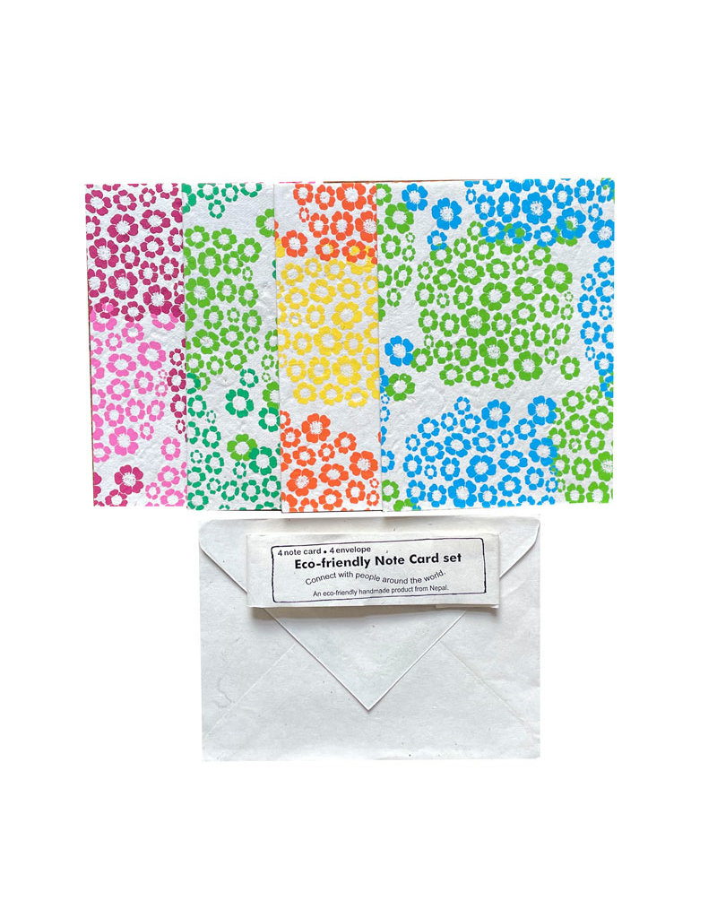 Set of 4 cards made of lokta paper