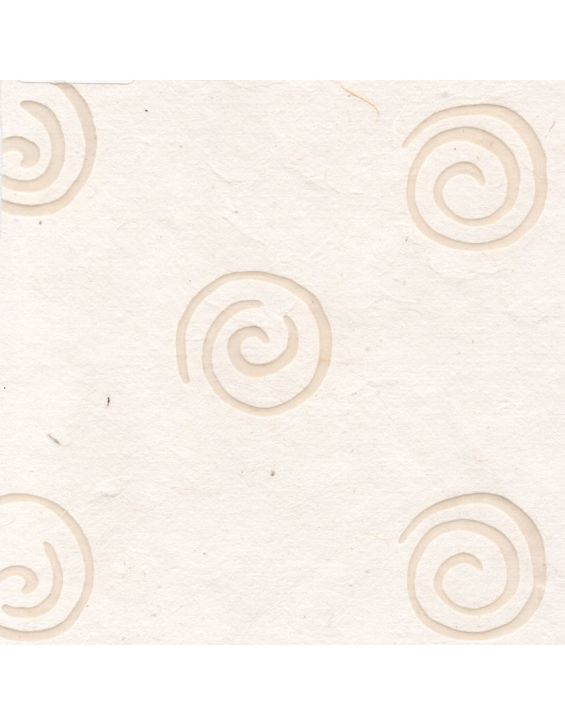 Mulberry paper with spirals of wax