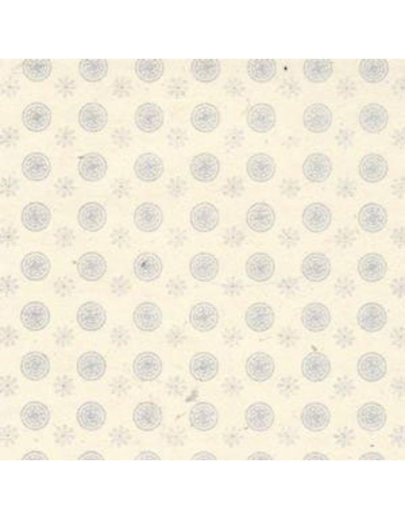 Loktapapier Blumen und Kreise Aufdruck