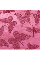 Lokta paper with dragonfly/butterfly print