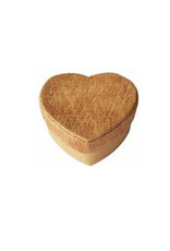 Boîte en forme de cœur avec écorce d'arbre
