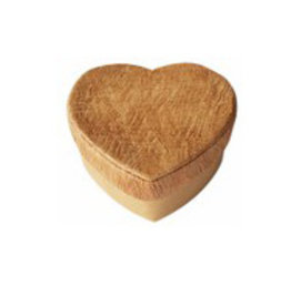 TH293 Heartshape box with bark