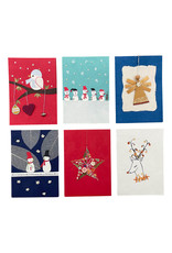 . Ensemble de 6 cartes/enveloppes avec un motif de Noël