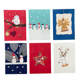 . PN260 Ensemble de 6 cartes/enveloppes avec un motif de Noël