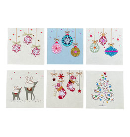 . PN310 Ensemble de 6 cartes/enveloppes avec un motif de Noël