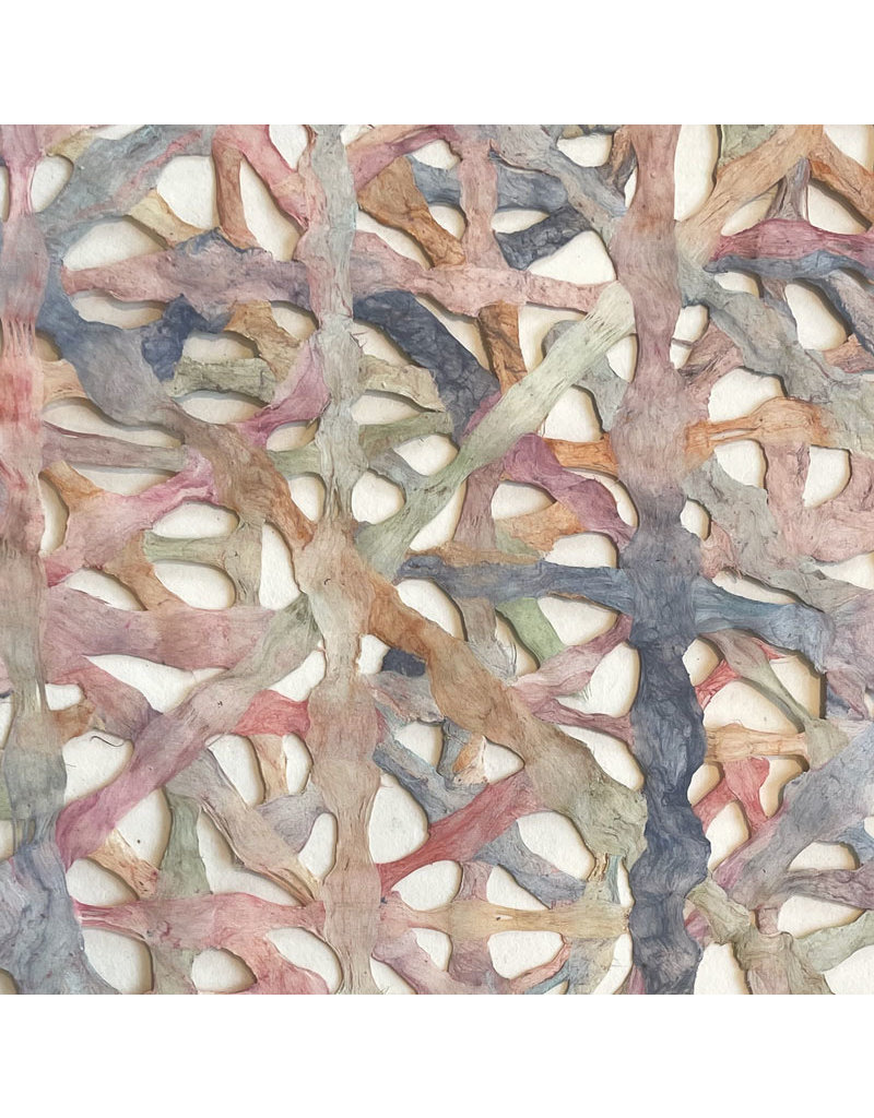 Amate paper with spider web design