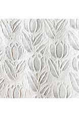 Mulberry paper with embossed tulips
