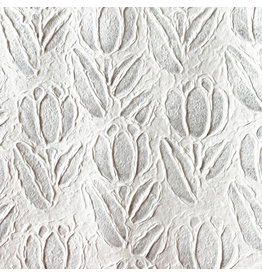 TH902 Mulberry paper with embossed tulips