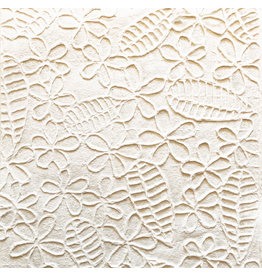 TH952 Papier mûrier avec motif de fleurs/feuilles gaufrées
