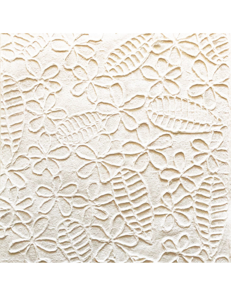 Papier mûrier avec motif de fleurs/feuilles gaufrées