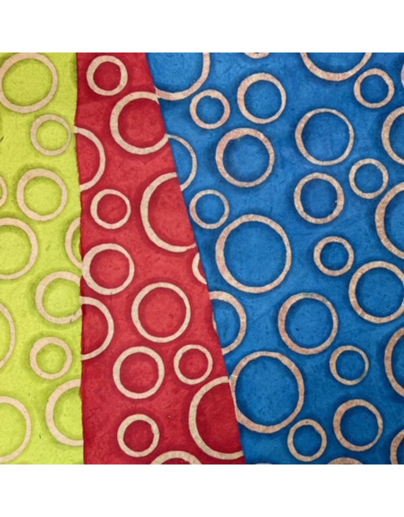 Loktapapier mit Batik Kreisen