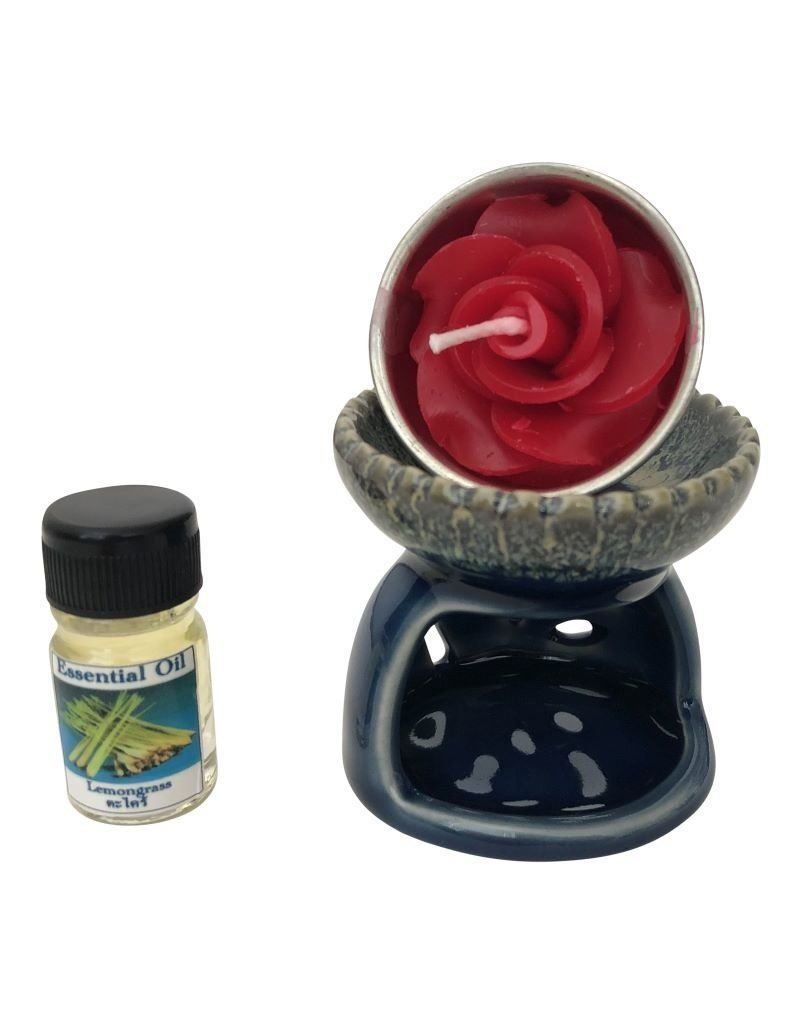 TH409 - Brander met olie en waxine lichtje 10cm