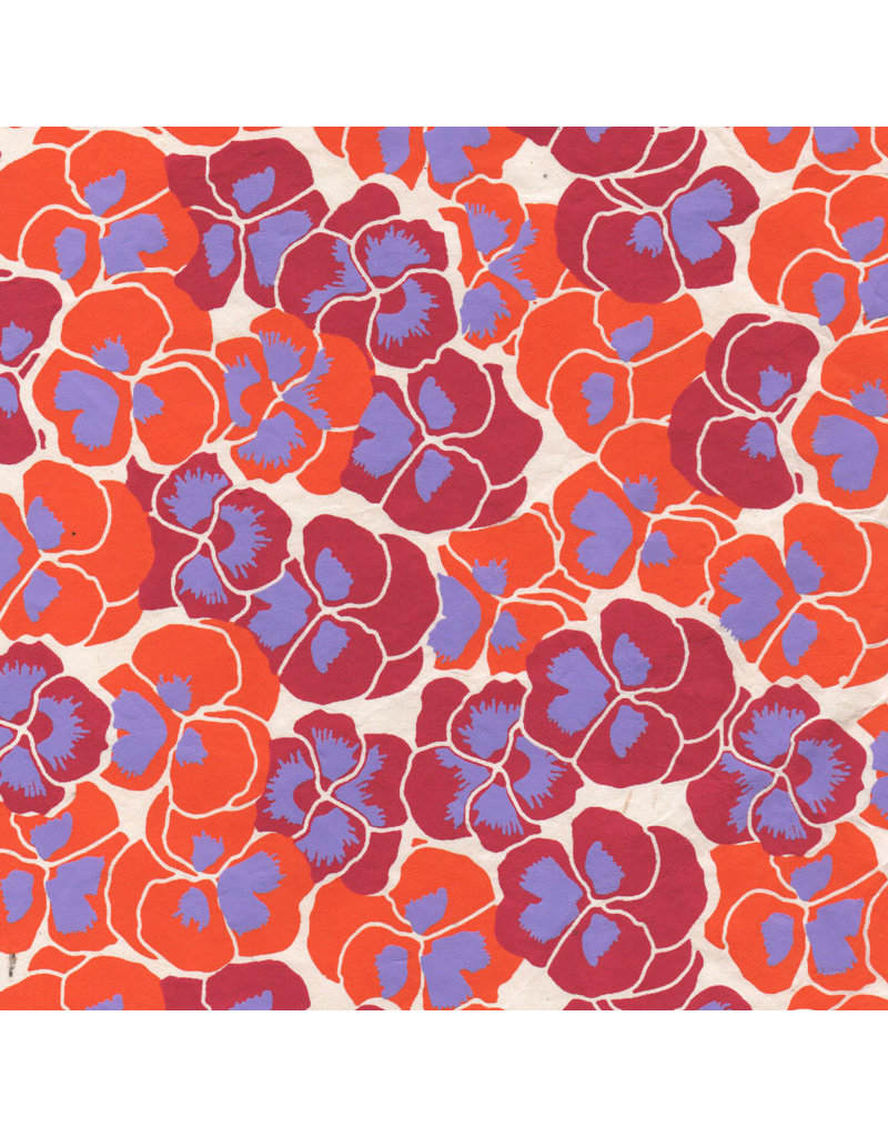 NE767 - Lokta papier met bloemenprint