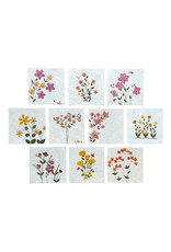 . Set 10 cards/envelopes with flowers