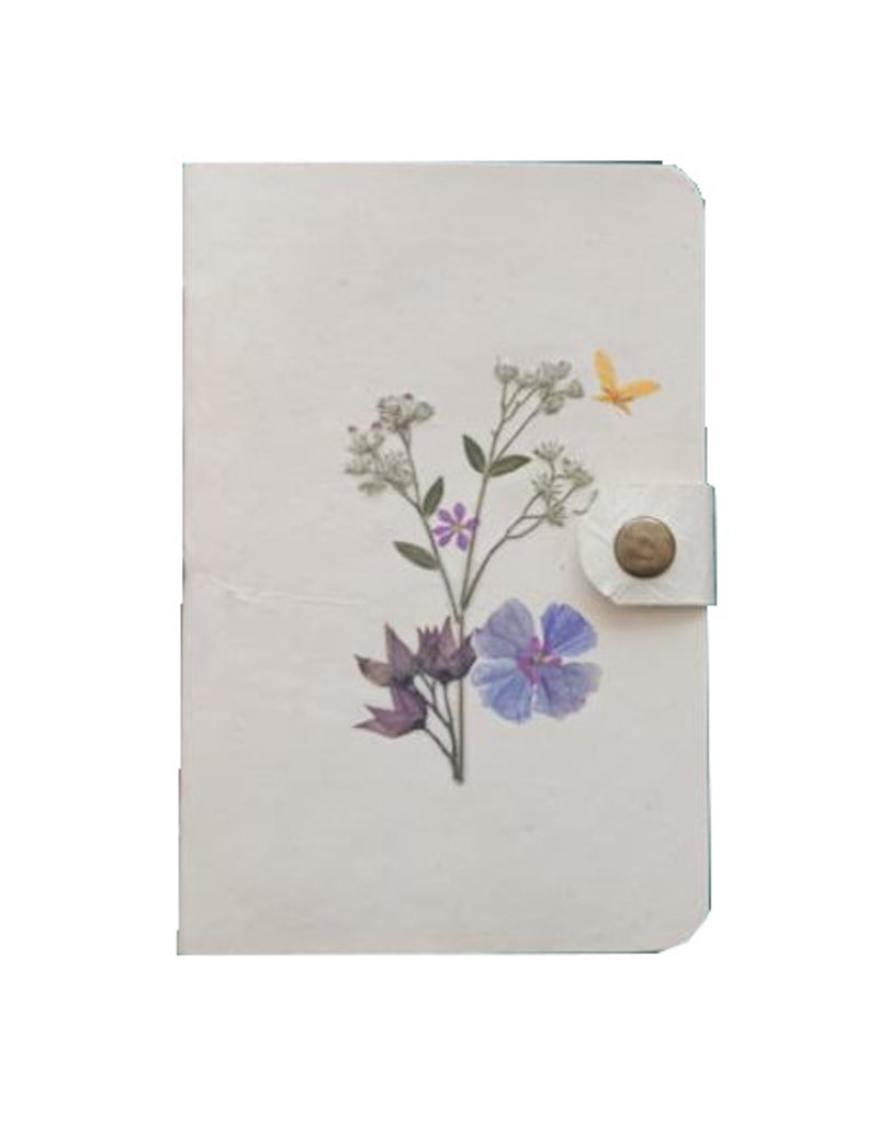 Notebook Gampi papier met bloem