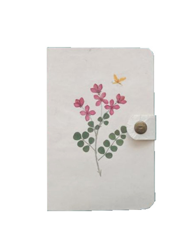 Notebook Gampi papier met bloem