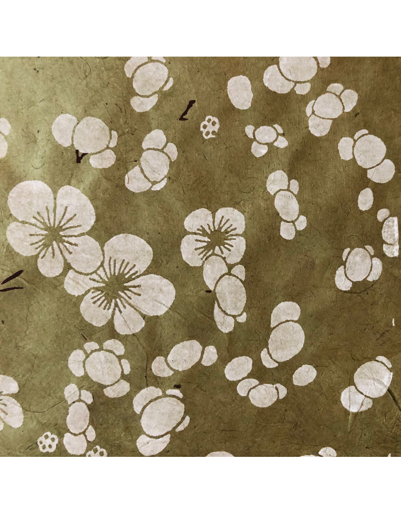 Papier lokta avec imprimé floral japonais