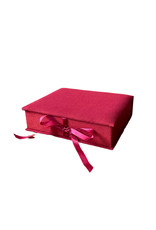 Keepsake box cotton, satin ribbon