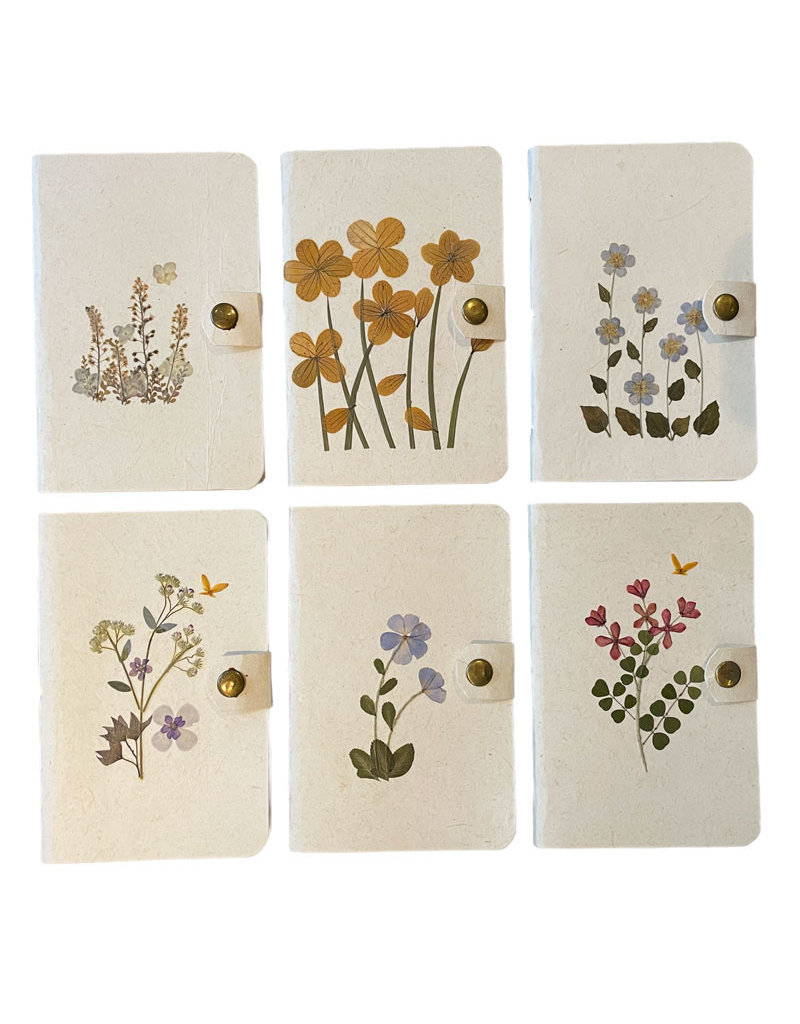 Notebook Gampi papier met bloem