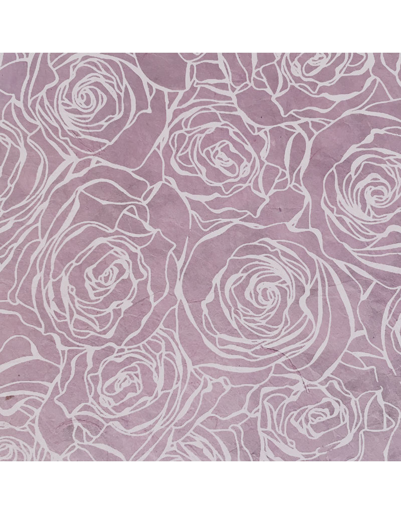Papier Lokta avec impression en rose