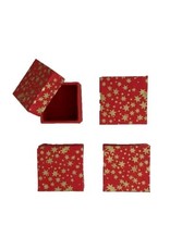 Set 4 boxes of red/gold starsprint