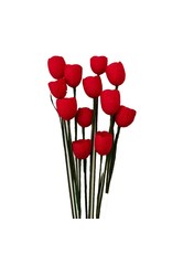 Set 12 flowers made of silk cocoons