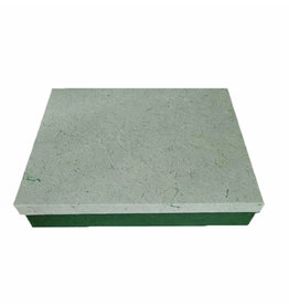 TH348 Aufbewahrungsbox von Maulbeerpapier mit gruene Fasern