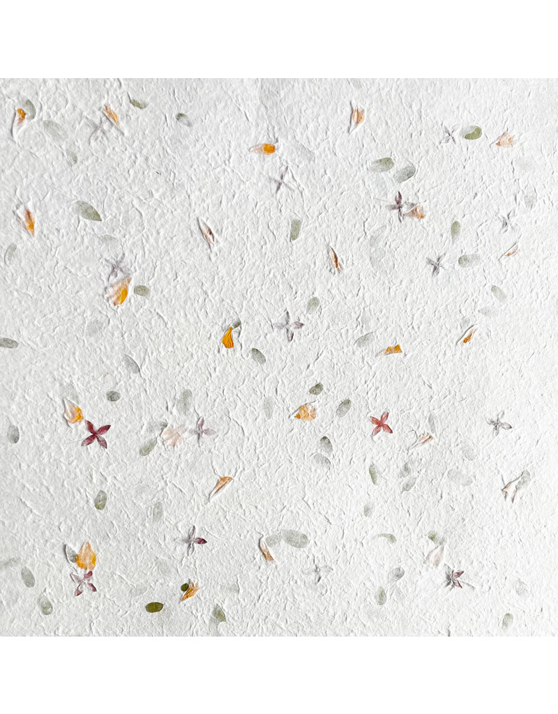 TH647 - Papier de mûrier avec mélange de fleurs