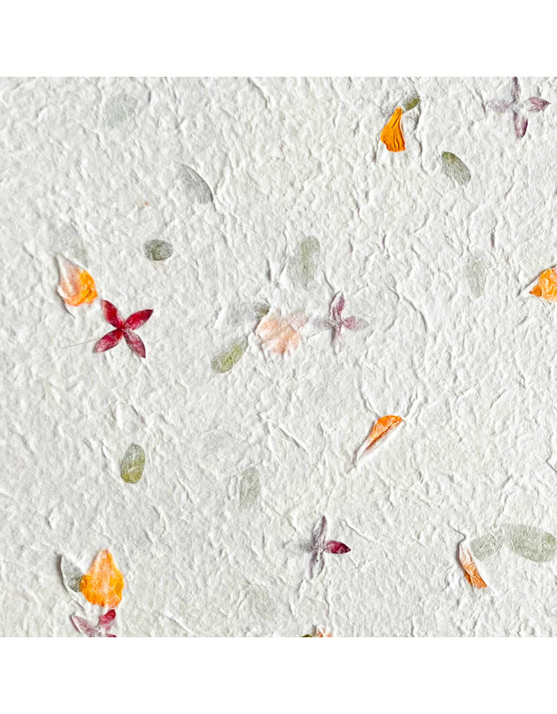 TH647 - Papier de mûrier avec mélange de fleurs