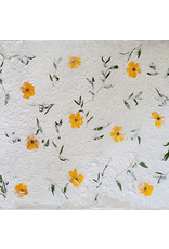 Mulberry paper with cosmos flowers.