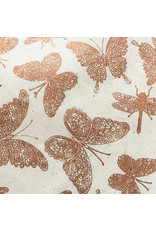 NE856 - Lokta paper with dragonfly/butterfly print