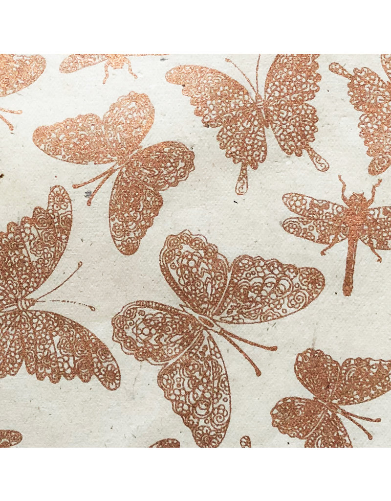 Lokta paper with dragonfly/butterfly print