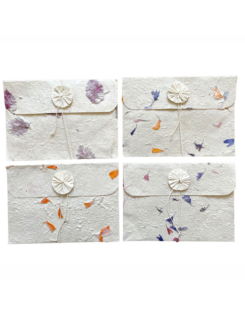 Ensemble de 8 enveloppes de papier lokta