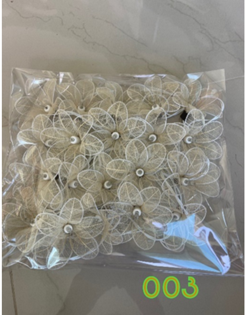 . Lichterkette Skelettblatt-Blumen