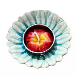 TH128 plat en porcelaine avec bougie chauffe-plat