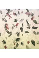 Mulberry papier met "monkey-leaves" in 2 kleuren
