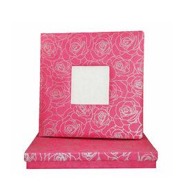 TH083 Guestbook photoframe silver roses