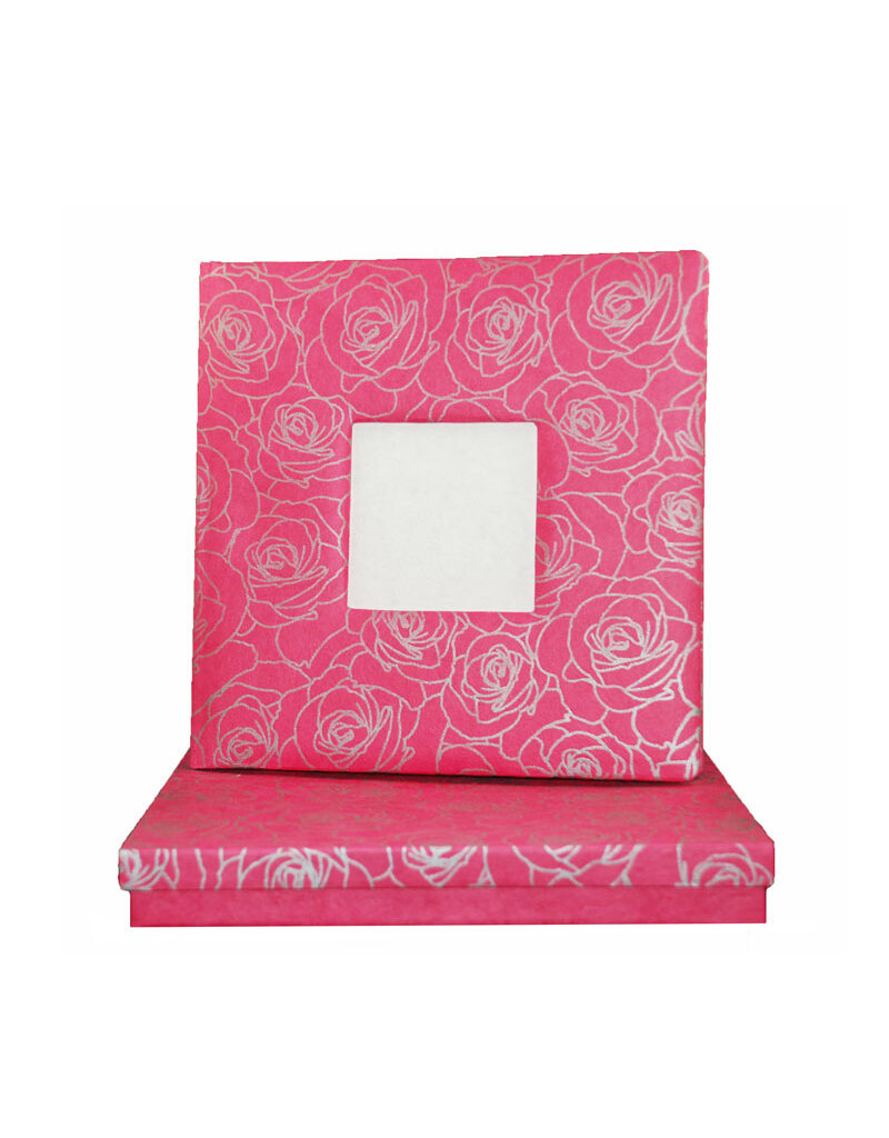 Guestbook photoframe silver roses