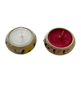 TH062 Large round candle in porcelain.