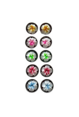 . set of 10 tea lights with flower