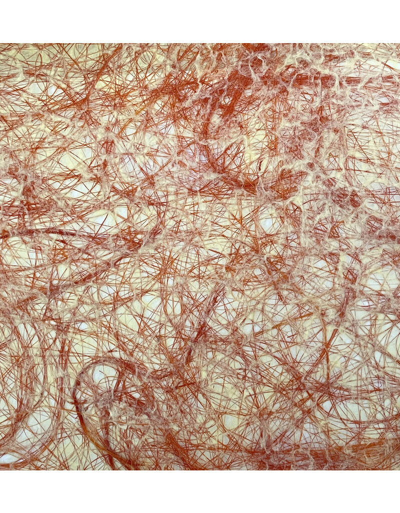 TH945 - Papier de mûrier avec fibres de pitaya colorées