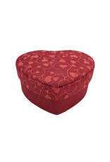 Heartshape box with white hearts print