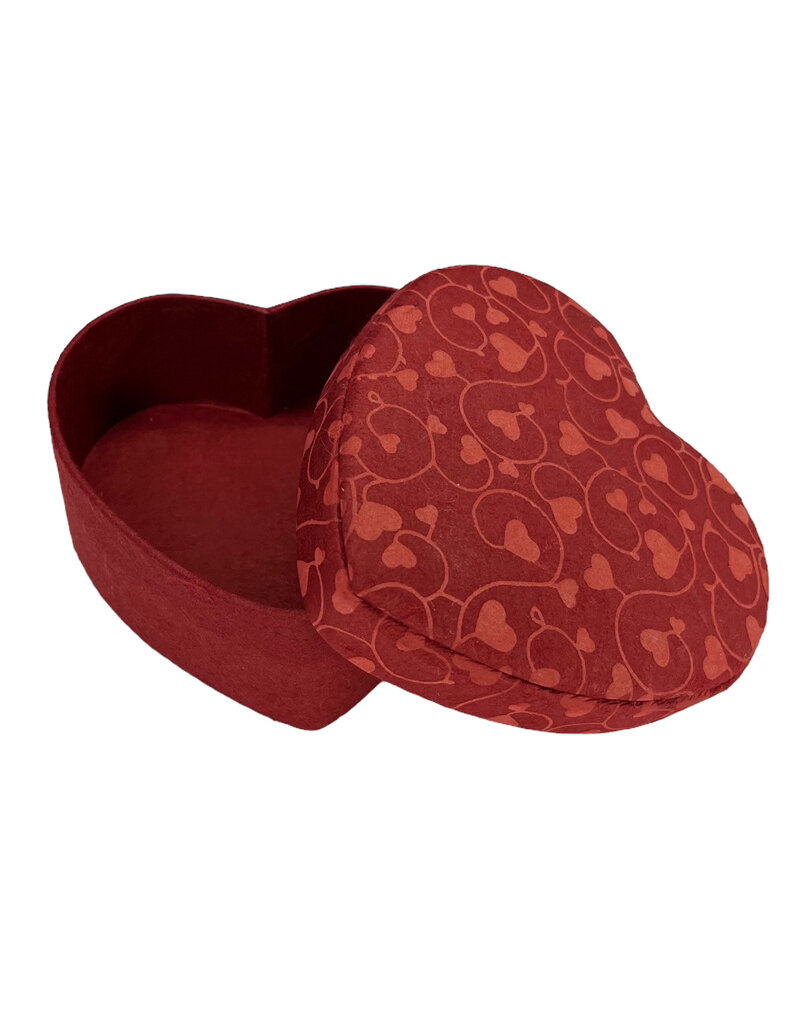 Heartshape box with hearts print