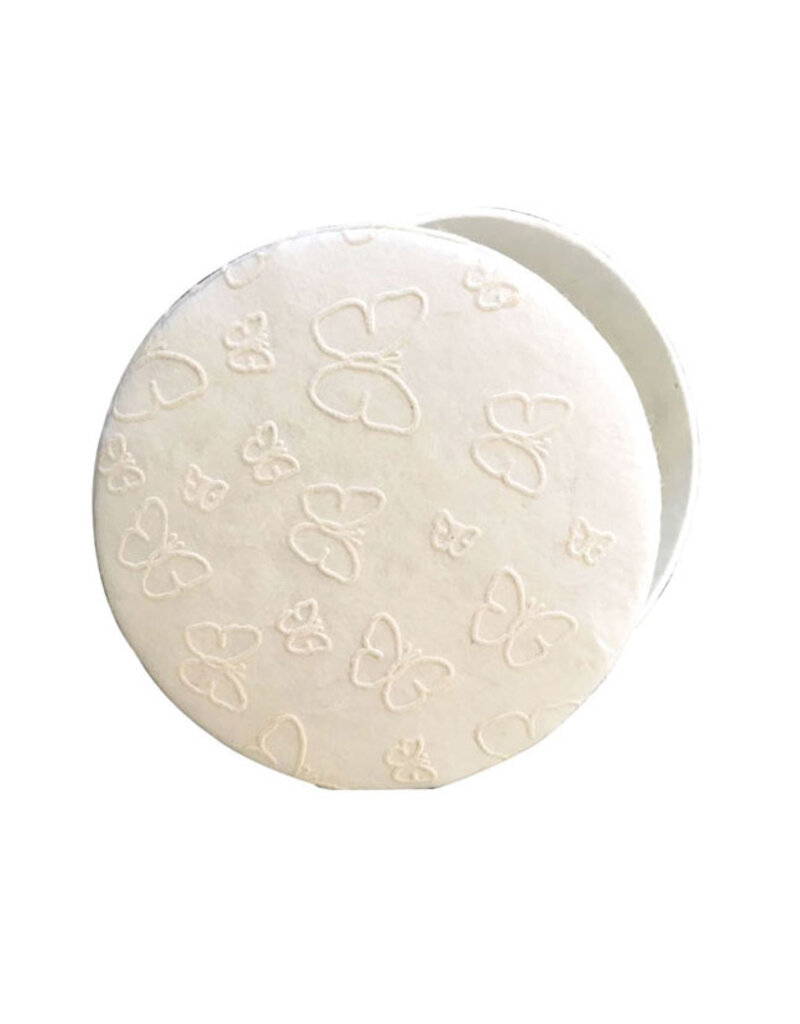 TH076 - Round box with butterflies